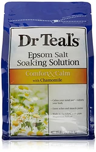 Dr Teal's Epsom Salt Soaking Solution Chamomile 48 Ounce | Soothes Muscles & Moisturizes Skin thumbnail 1