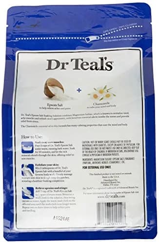 Dr Teal's Epsom Salt Soaking Solution Chamomile 48 Ounce | Soothes Muscles & Moisturizes Skin thumbnail 2