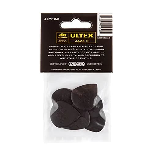 Jim Dunlop Ultex® Jazz III Pick 2.0MM | Durable, Sharp Attack, Lightweight for Guitarists thumbnail 3