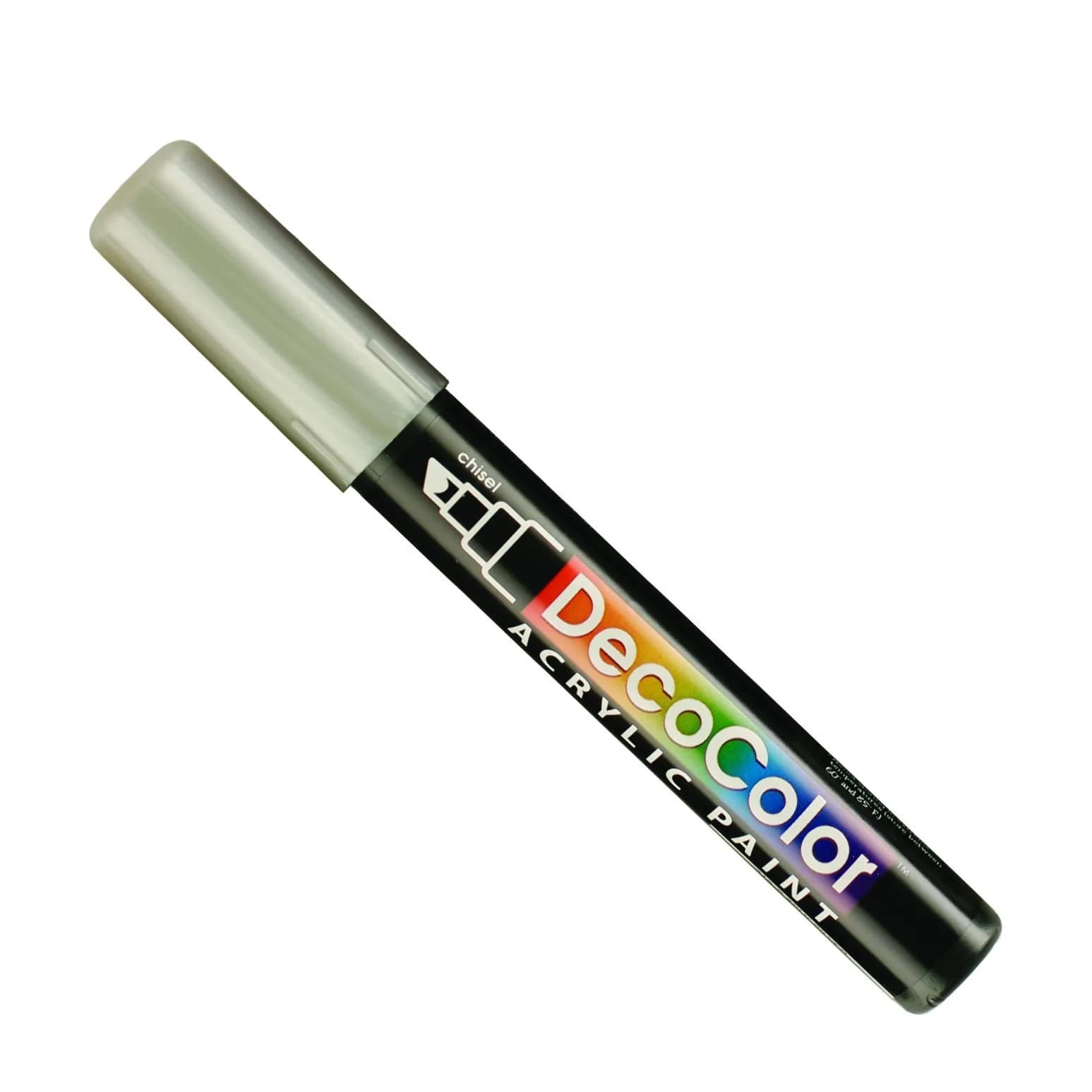 Marvy Uchida Deco Color Chisel Tip Acrylic Paint Marker, Silver, 1.0-1.9mm | Non-Toxic & Water-Resistant — Silver