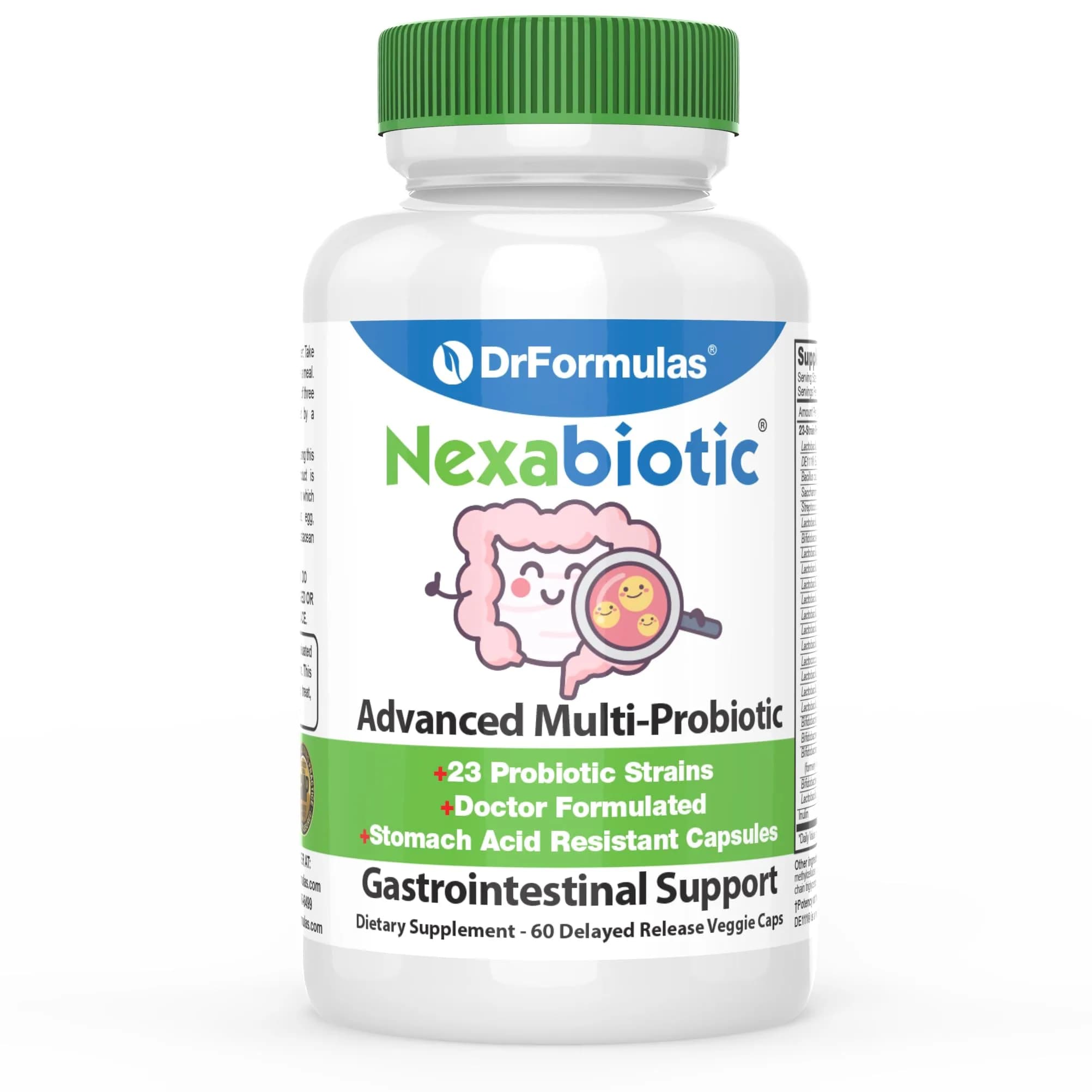 DrFormulas Nexabiotic Multi Probiotic 60 Count Capsules | 34.5 Billion CFUs for Digestive Health - main product image