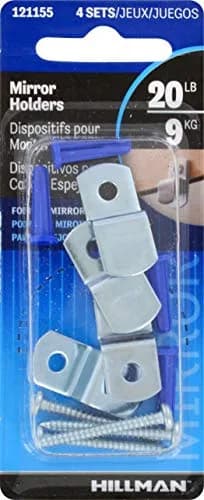 Hillman Metal Mirror Holder Kit Steel | Holds Mirrors Up to 20 lbs thumbnail 2