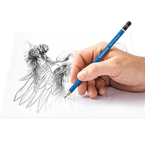 STAEDTLER Mars Lumograph Art Set | 6 Assorted Sketch Pencils for Drawing, Eraser & Sharpener thumbnail 6