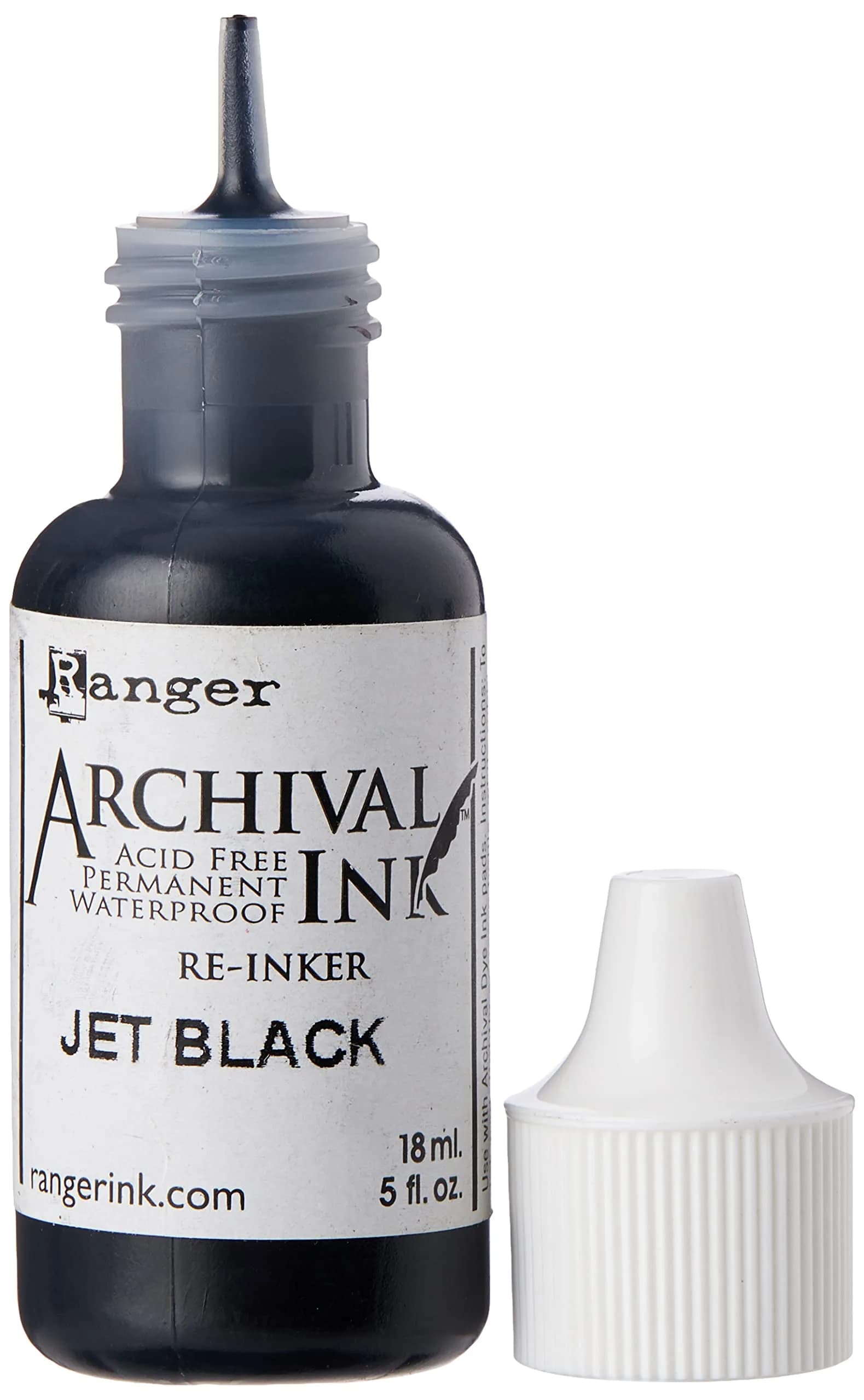 Ranger Archival Ink Pad Reinker Jet Black 140ml (4.7 Fl Oz) | Permanent Waterproof Dye Ink - view 3