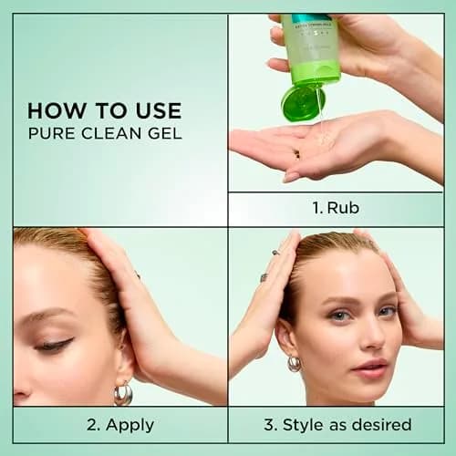 Garnier Fructis Pure Clean Styling Hair Gel 200ml (6.8 fl oz) | Extra Strong Hold Up to 24 Hours thumbnail 5