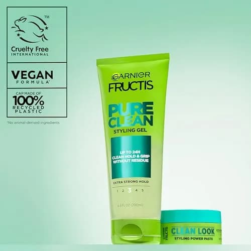 Garnier Fructis Pure Clean Styling Hair Gel 200ml (6.8 fl oz) | Extra Strong Hold Up to 24 Hours thumbnail 9