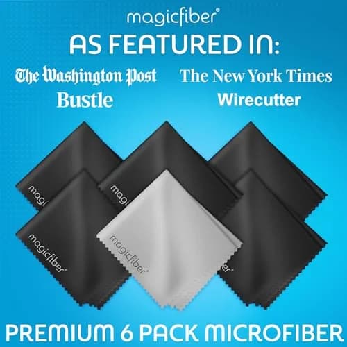 MagicFiber Microfiber Cleaning Cloths (6 Pack, 15cm x 18cm) | Lint-Free, Streak-Free Cleaning for All Surfaces thumbnail 3