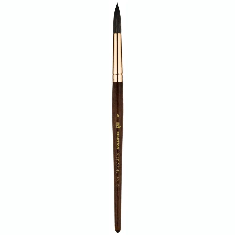 Princeton Neptune Synthetic Squirrel Watercolor Paint Brush Round Size 0 (0.25 inch / 6.35 mm) | Thirstiest Synthetic Brush for Oceans of Color