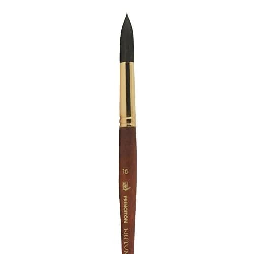 Princeton Neptune Round Brush, Synthetic, Size 16 | Watercolor Artist Brush for Fine Details & Large Areas thumbnail 2