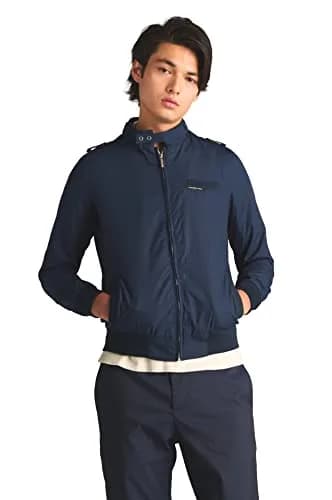 Members Only Original Iconic Racer Slim Fit Jacket for Men (Navy, XL) | Water-Resistant, Lightweight thumbnail 1