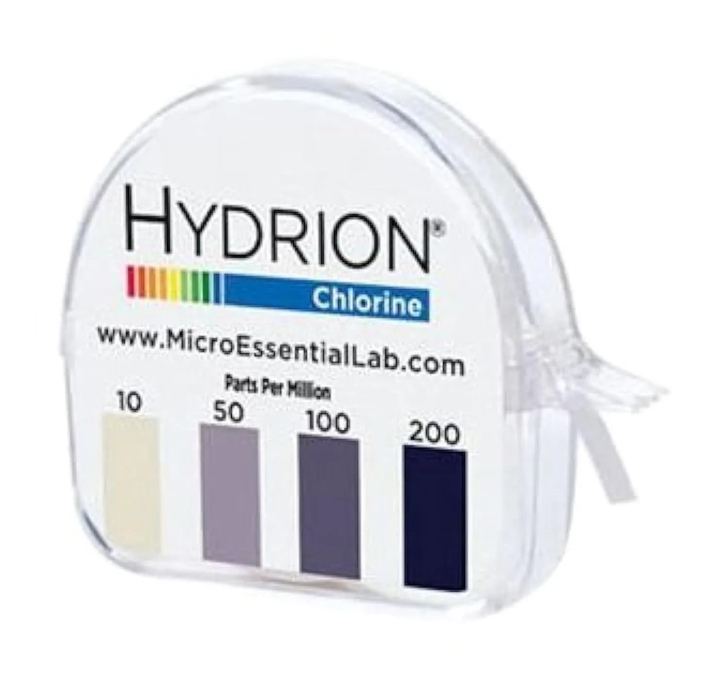 Mel Hydrion Chlorine Test Paper 15 ft | 10-200ppm Range for Sanitizer Verification