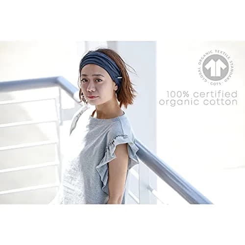 CHARM Organic Cotton Headband | Soft, UV-Resistant Yoga Hair Band for Sensitive Skin (8.3in x 5.9in) thumbnail 3