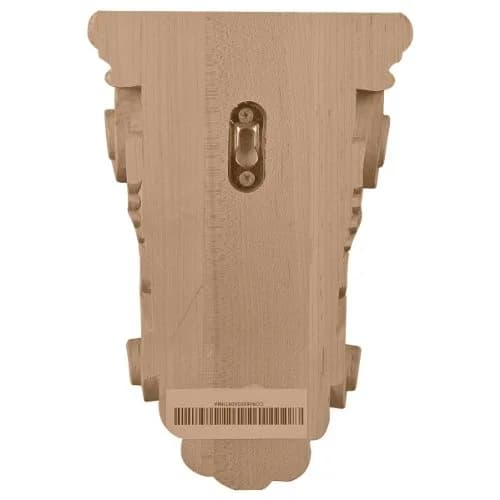 Ekena Millwork 6"W x 3 1/4"D x 8 1/4"H Thin Acanthus Leaf Corbel Alder | Load-Bearing Decorative Support thumbnail 4