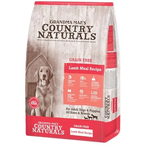 Grandma Mae's Country Naturals Grain Free Lamb Dog Food 4 lb | Slow Cooked & Nutrient Dense thumbnail 1