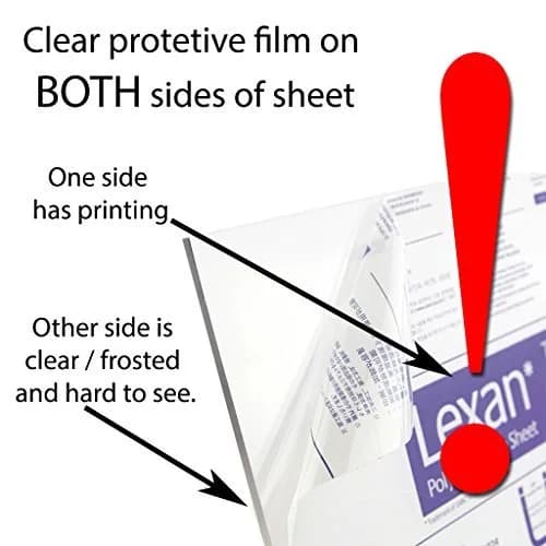 Plastics 2000 Clear Polycarbonate Sheet 0.79mm (1/32") x 30.5cm x 30.5cm | Impact-Resistant & Thermoformable - view 2
