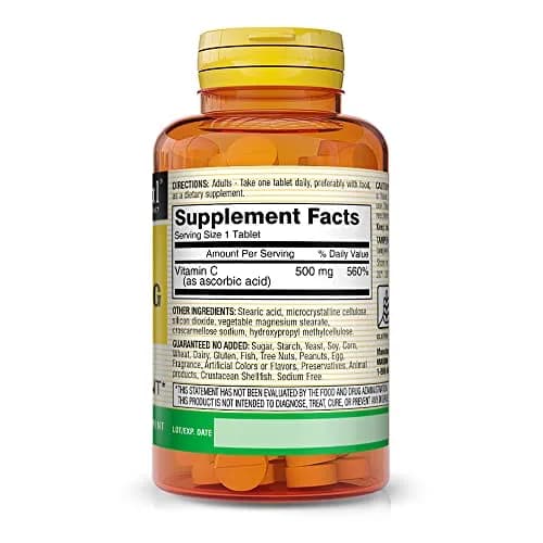 MASON NATURAL Vitamin C 500 mg | Immune Support & Collagen Production (100 Count) thumbnail 2