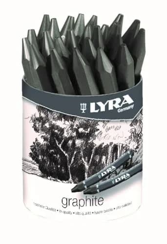 Lyra Graphite Crayons Assorted Degrees 24 Count (13mm) | Professional Grade Drawing & Sketching thumbnail 1