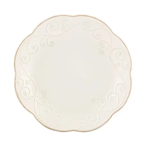 Lenox French Perle Dessert Plates, White, Set of 4 | 20.3 cm (8 Inch) Sweet Plates thumbnail 1