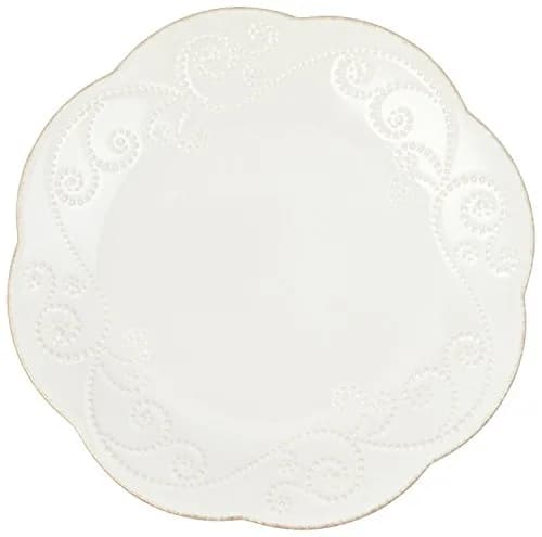 Lenox French Perle Dessert Plates, White, Set of 4 | 20.3 cm (8 Inch) Sweet Plates thumbnail 2