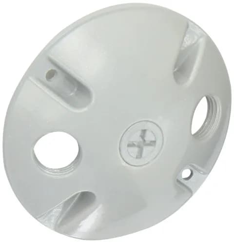 RAB Lighting C103 Die Cast Aluminum Weatherproof Round Cover with 3 Holes, 11.4 cm (4-1/2") Diameter | UL Listed for Wet Locations thumbnail 1