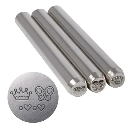 The Beadsmith Steel Design Stamps - Jewelry Stamping Tools, Whimsy Design, 3-Piece Set, 3.125 Inches w/ 5 mm Base | Personalize Soft Metals thumbnail 1