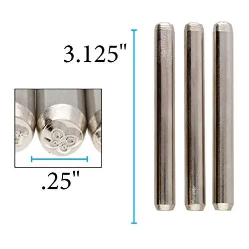 The Beadsmith Steel Design Stamps - Jewelry Stamping Tools, Whimsy Design, 3-Piece Set, 3.125 Inches w/ 5 mm Base | Personalize Soft Metals thumbnail 3