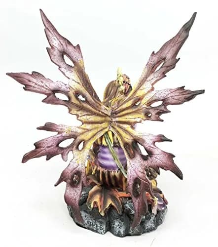 George S. Chen Imports Purple Fairy Sitting Collectible Figurine 6 x 4.5 x 5 in | Handcrafted Resin Decor thumbnail 2