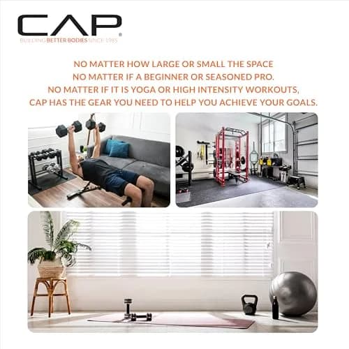 CAP 40lb Rubber Coated 12-Sided Dumbbell | Anti-Roll, Chrome Handle, Durable thumbnail 8