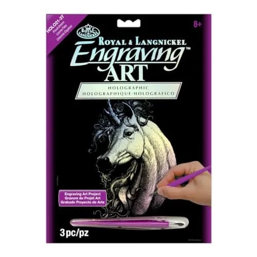 Royal Brush Holographic Foil Engraving Art Kit 8x10 Inch Proud Unicorn | Foil Art for Creative Expression thumbnail 1