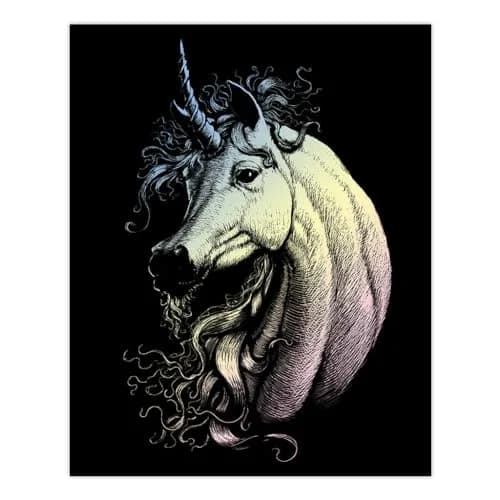 Royal Brush Holographic Foil Engraving Art Kit 8x10 Inch Proud Unicorn | Foil Art for Creative Expression thumbnail 2