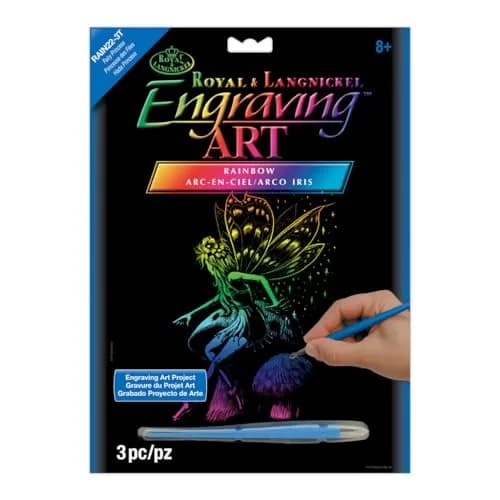Royal Brush Rainbow Foil Engraving Art Kit 8x10 Inch Fairy Princess | Fun Art Activity for Kids thumbnail 1