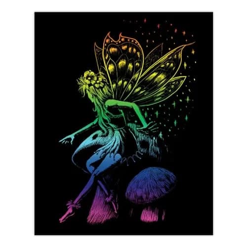 Royal Brush Rainbow Foil Engraving Art Kit 8x10 Inch Fairy Princess | Fun Art Activity for Kids thumbnail 2
