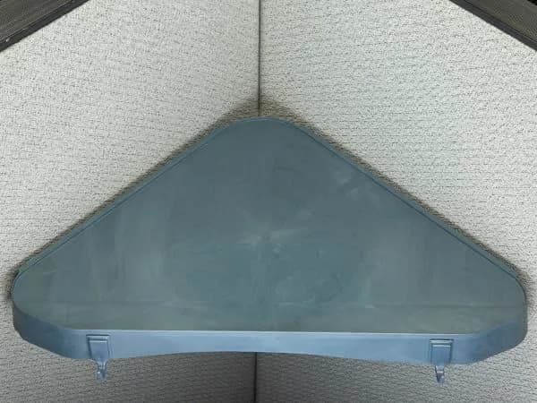 Officemate Verticalmate Corner Shelf Slate Gray 37cm (14.5in) | Mounts to Cubicle, Wall, or Metal Surfaces thumbnail 4