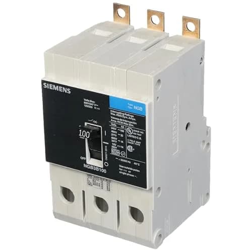 SIEMENS 3P 100A 600V Circuit Breaker | Black Load Center Safety Device thumbnail 1