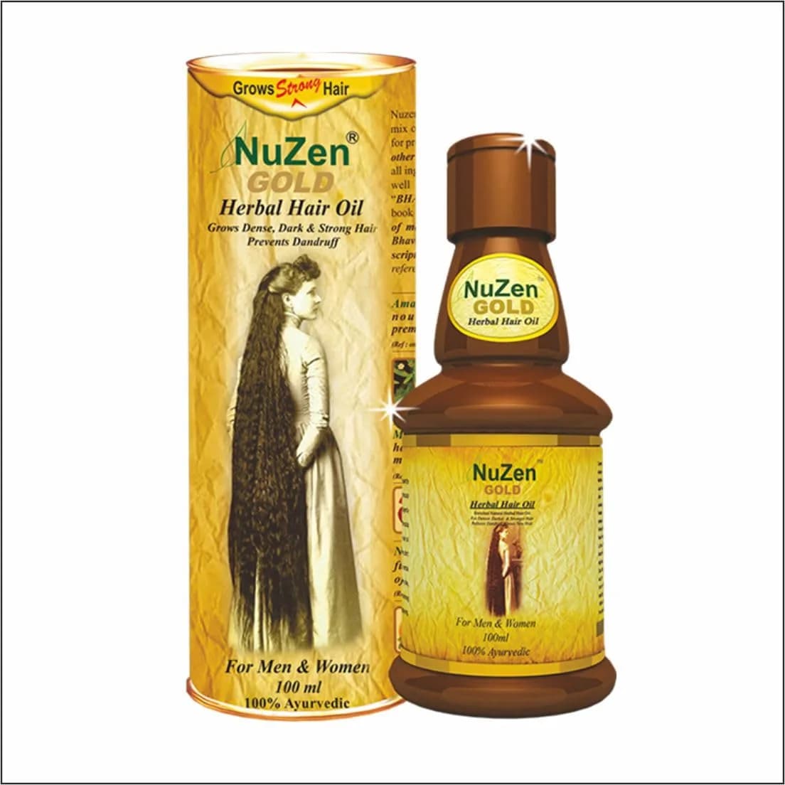 Nuzen Herbal Hair Oil - 100ml | Supports Hair Growth & Dandruff Prevention — 3.38 Fl Oz