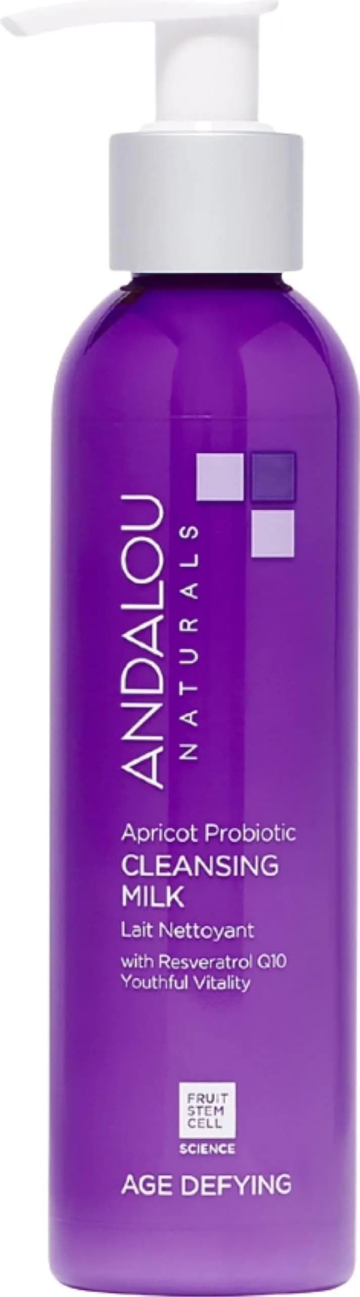 Andalou Naturals Age Defying Apricot Probiotic Cleansing Milk 178ml (6 fl oz) | Gentle Hydrating Cleanser for Dry Skin - main product image