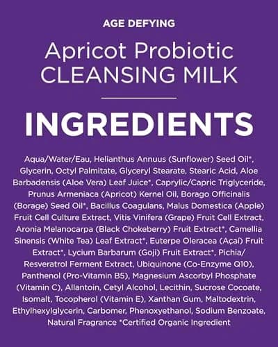 Andalou Naturals Age Defying Apricot Probiotic Cleansing Milk 178ml (6 fl oz) | Gentle Hydrating Cleanser for Dry Skin thumbnail 8