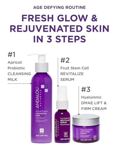 Andalou Naturals Age Defying Apricot Probiotic Cleansing Milk 178ml (6 fl oz) | Gentle Hydrating Cleanser for Dry Skin thumbnail 3