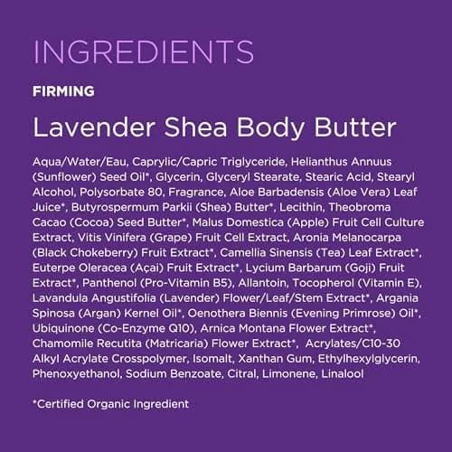 Andalou Naturals Lavender Body Butter 236ml (8 Fl Oz) | Firming Shea Butter Body Cream for Dry Skin thumbnail 7