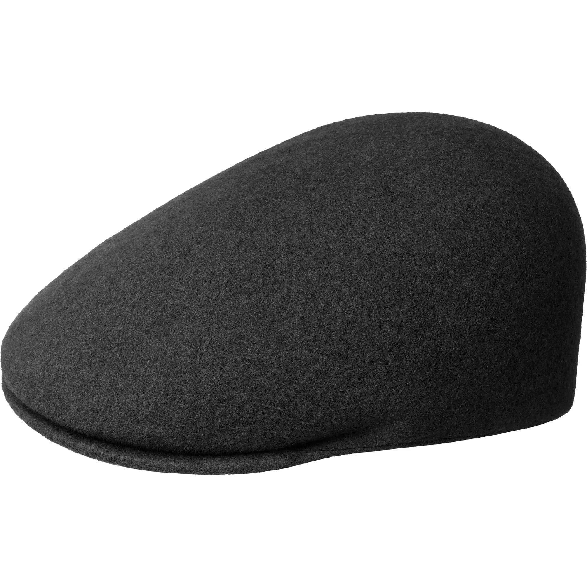 Kangol Seamless Wool 507 Flat Cap Black | Classic Wool Newsboy Cap for Men & Women - main product image