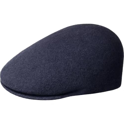 Kangol Seamless Wool 507 Flat Cap Dark Blue | Classic Wool Cap for Men thumbnail 1