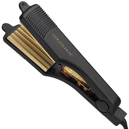 Gold N Hot Professional Ceramic 2” Hair Crimper Iron, 2 Inch | Creates textured styles with even heat distribution thumbnail 1