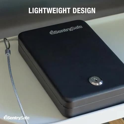 SentrySafe P005K Mini Lock Box 2.6 H x 5.9 W x 8.0 inches | Secures Money, Passports, Valuables thumbnail 5