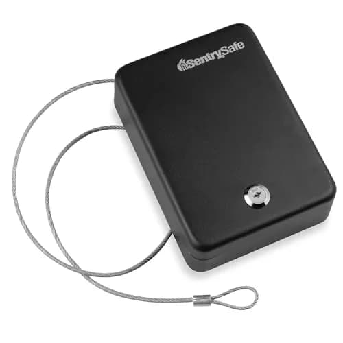SentrySafe P005K Mini Lock Box 2.6 H x 5.9 W x 8.0 inches | Secures Money, Passports, Valuables thumbnail 1