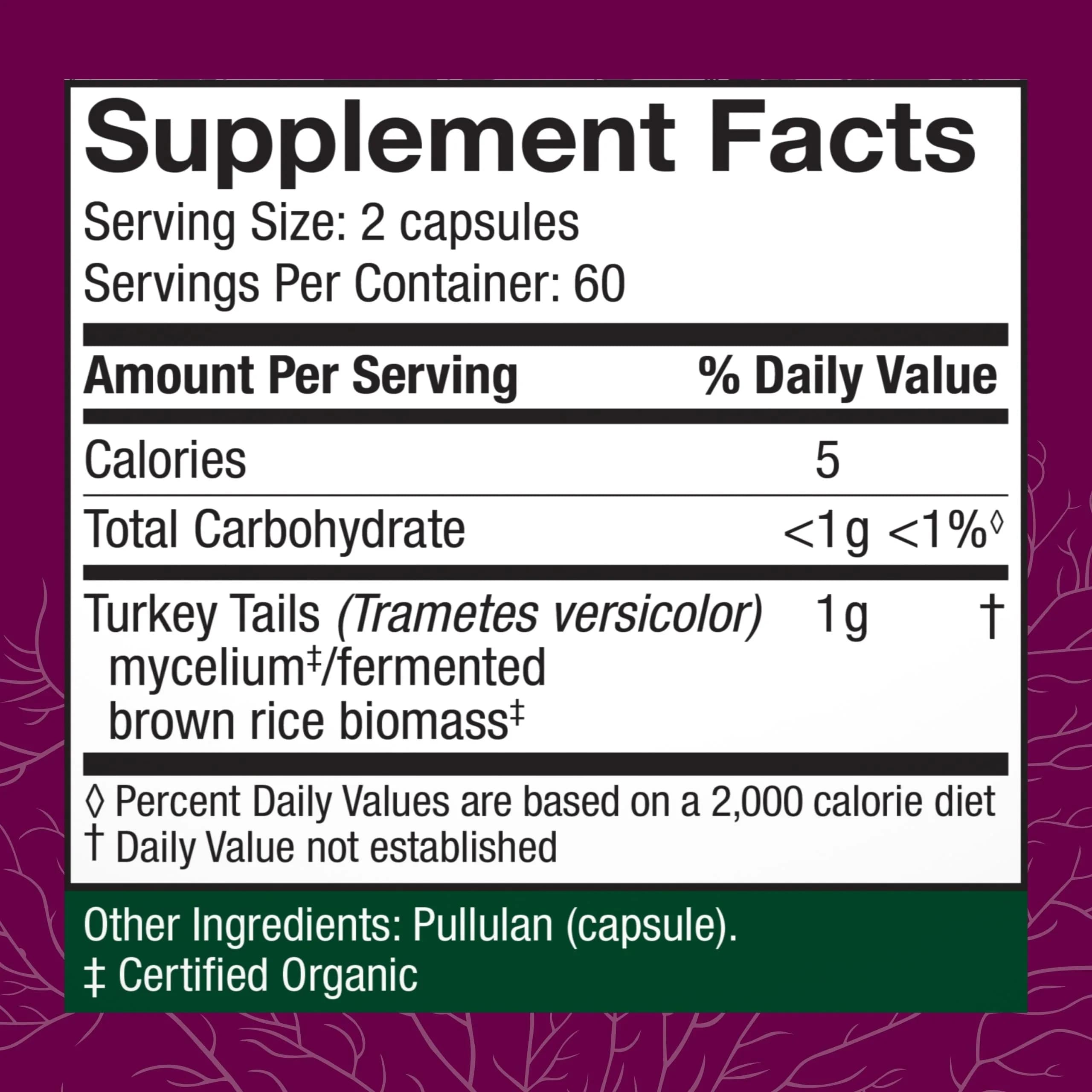 Host Defense Turkey Tail Capsules 120 Count | Digestive Health & Immune Response Support - view 2