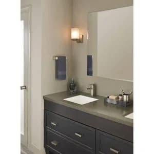 Moen 90 Degree Cabinet Pull Brushed Nickel 9.1 cm (3.54 in) | Modern Minimalist Hardware - view 4