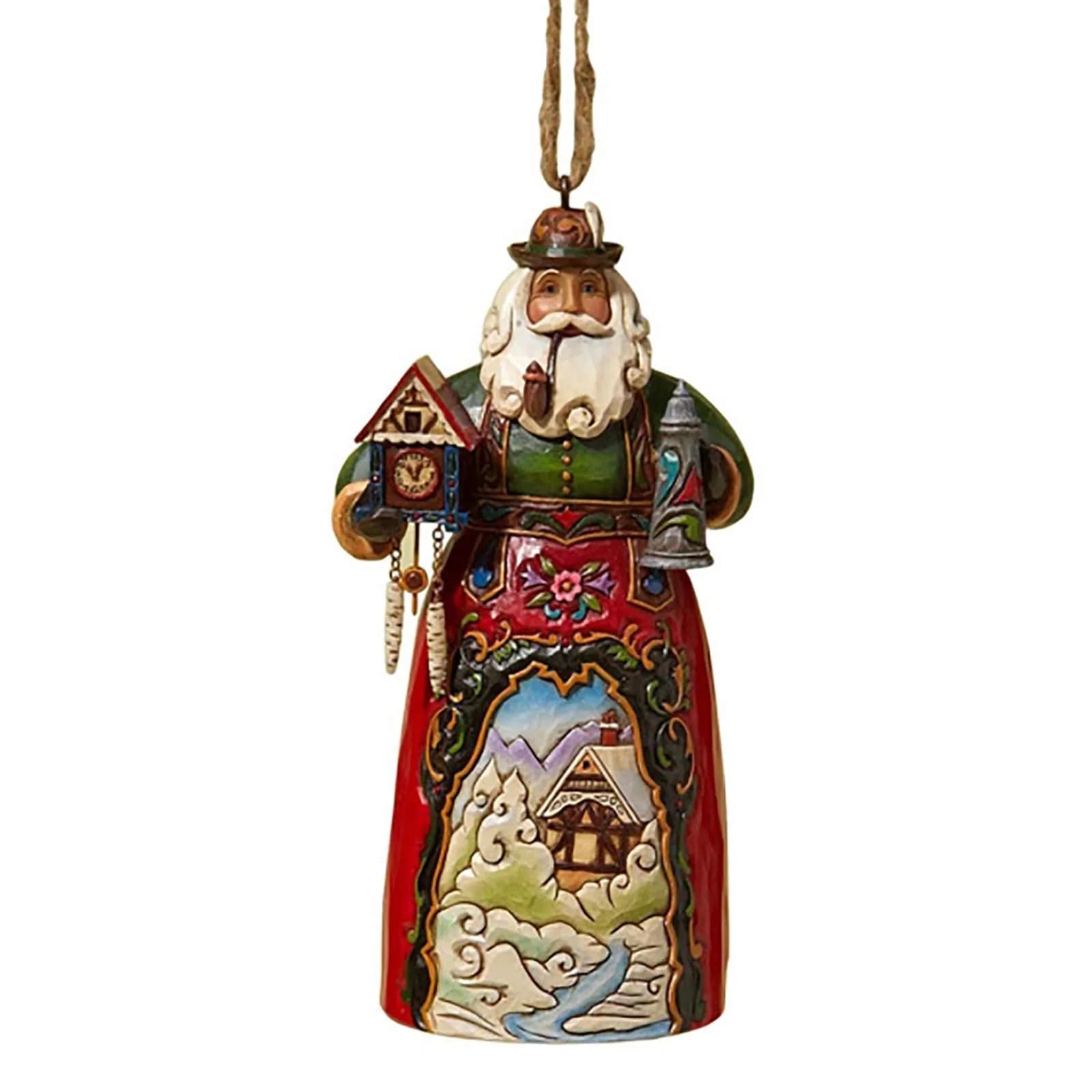 Enesco Jim Shore Heartwood Creek Russian Santa Stone Resin Ornament 4.75" | Handcrafted, Hand-painted, Unique Christmas Decor — One Size