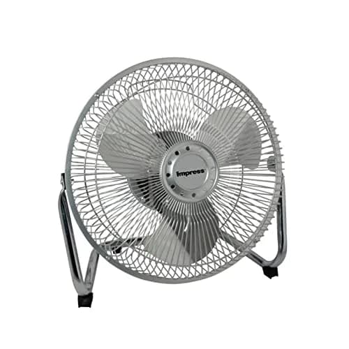 Better Chef 9-Inch Diameter High-Velocity Floor Fan | 3-Speed Chrome Finish, 5 lbs thumbnail 1