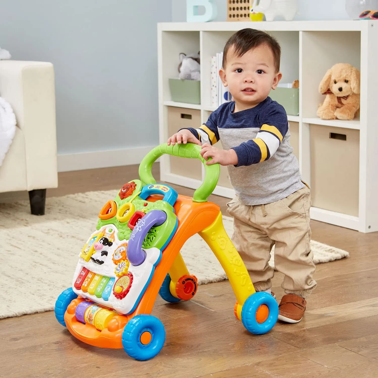 VTech Sit-to-Stand Learning Walker - Orange Activity Walker with Detachable Toy Panel - view 4