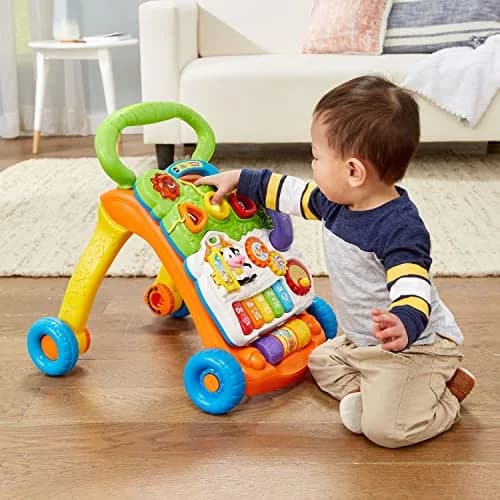VTech Sit-to-Stand Learning Walker Orange | Activity Walker with Piano, Lights & Sounds thumbnail 5
